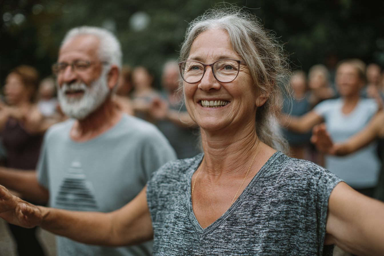 Хора се разхождат в красива природа